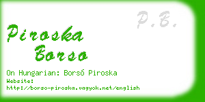 piroska borso business card