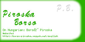 piroska borso business card